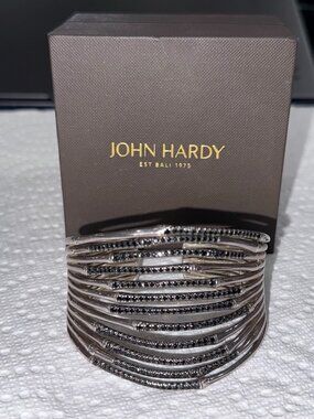 John Hardy Bamboo black sapphire cuff bracelet